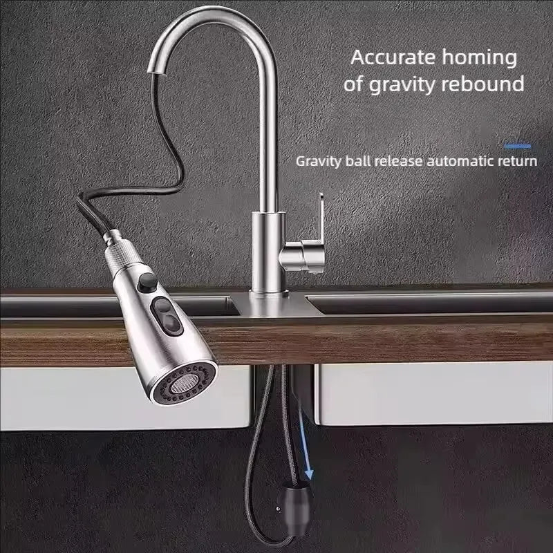 Kitchen faucets with pull out spray