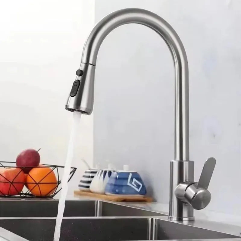 Kitchen faucets with pull out spray