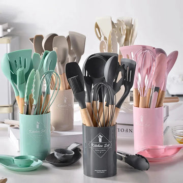 12 PCS Silicone Cooking Utensils Kitchen Utensil Set