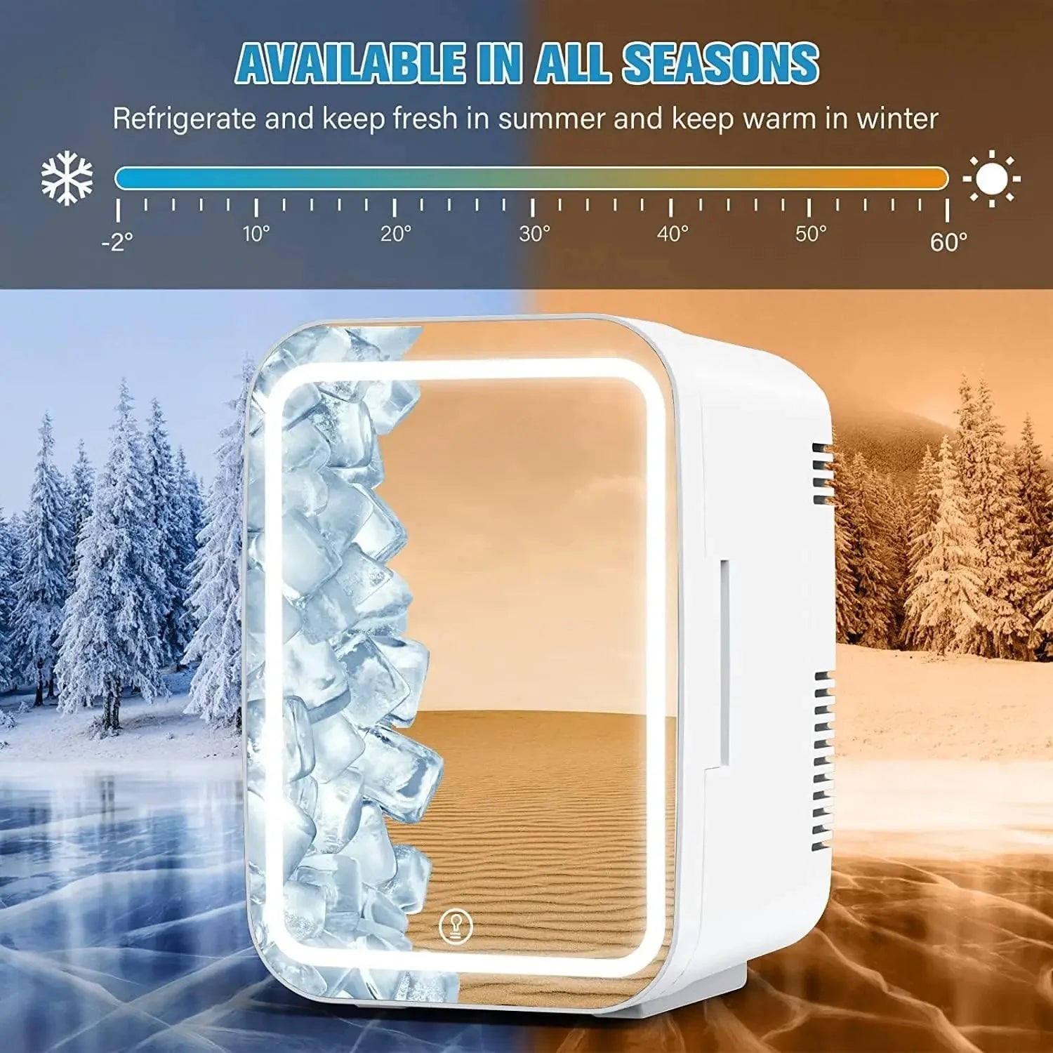 Mini Fridge for Skincare & Makeup 4L Cooling & Warming